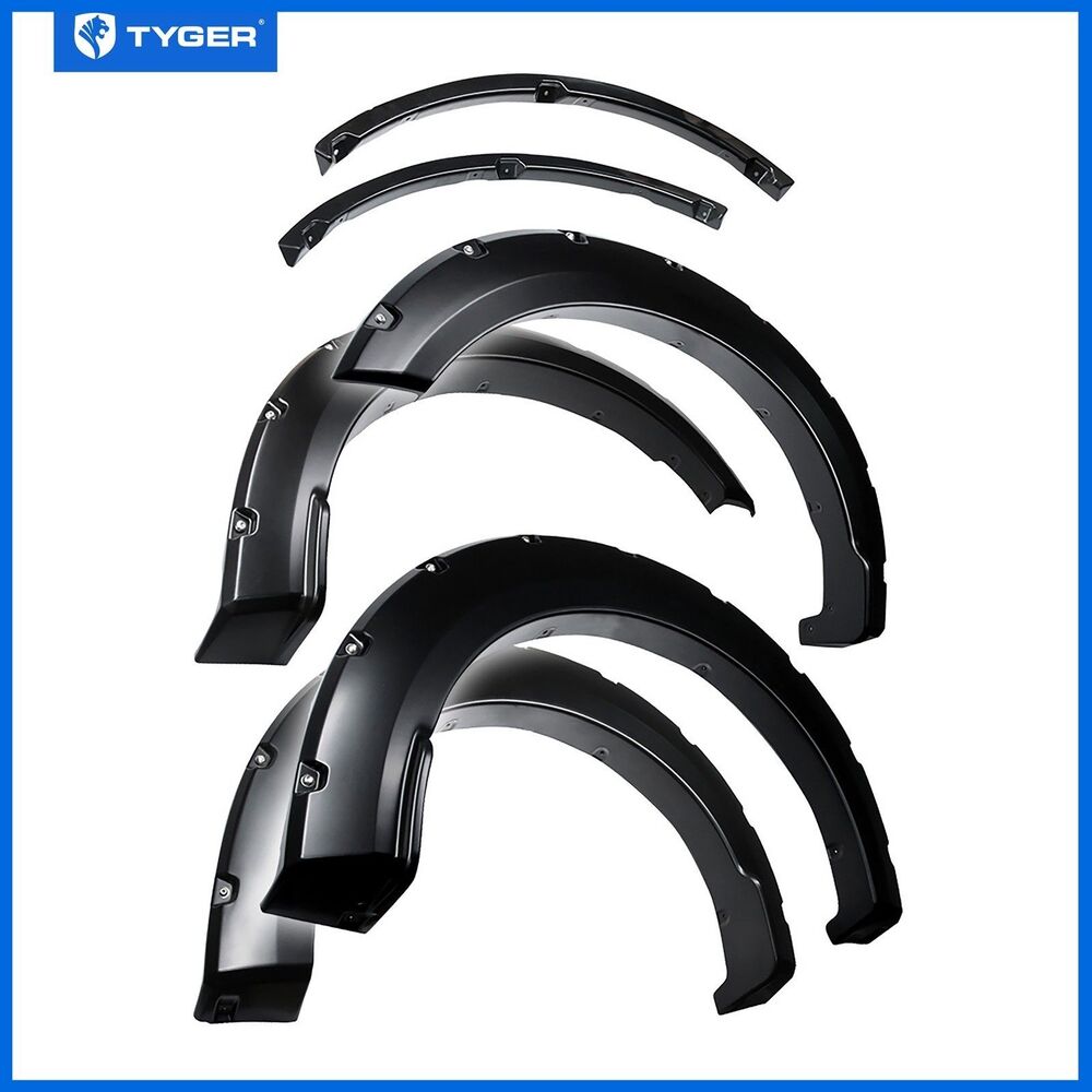 Black Fender Flare Compatible with 2017-2022 Ford F-250 F-350 Super Duty, Smooth